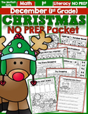December NO PREP Packet (1st Grade) Christmas | Winter | Gingerbread