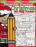December NO PREP Packet (Preschool) Christmas