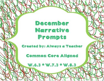 Preview of December Narrative Prompts