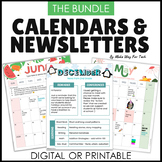 June Newsletters and Calendars  | June Blank Calendar Temp