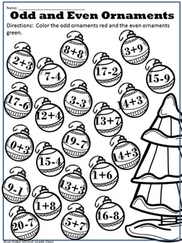 Christmas December No Prep Math Packet (2nd Grade) by Courtney Eller