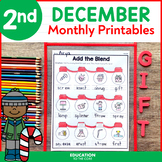 December No Prep Packet for Second Grade | Holiday Activities 
