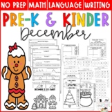 December No Prep Packet prep, TK  & kindergarten morning w