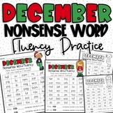December Nonsense Word Fluency Practice Activities