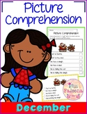 December Picture Comprehension Cards and Worksheets