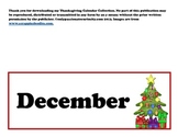 December Pocket Chart Calendar Cards
