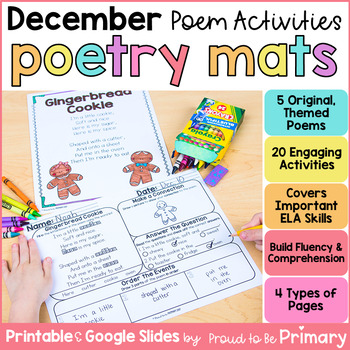 Preview of December Poems of the Week - Christmas Poetry Activities for Shared Reading