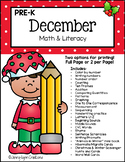 December Pre-K Math & Literacy