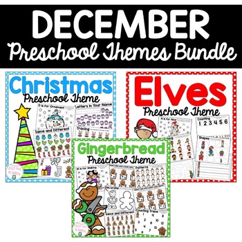 December Preschool Themes Bundle by Little Owl Academy | TpT