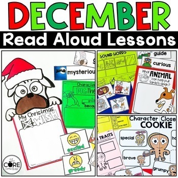 Preview of December Preschool Read Aloud Bundle - Christmas & Hanukkah Lesson Plans