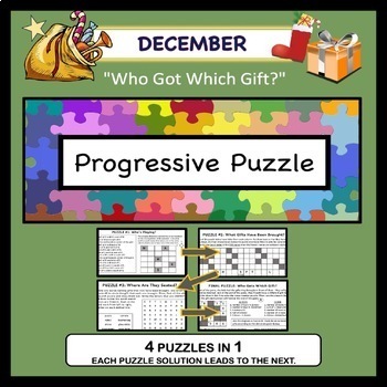 Preview of December Progressive Puzzle ~ Who Got Which Gift?