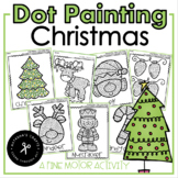 Dot Q-tip Painting Christmas A Fine Motor Development Activity