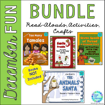 Preview of December Read Aloud Book Extension Activities for Christmas and Kwanzaa