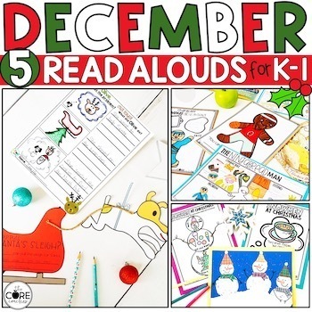 Preview of December Read Aloud Lessons K, 1st - Christmas Activities - Christmas Crafts