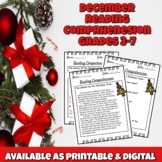 December Reading Comprehension Grades 3-7  *Printable & Digital*