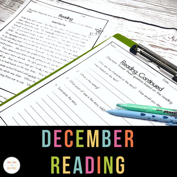 Preview of December Reading Comprehension Passages