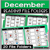 December Reading File Folders | Winter Holiday Activity | 