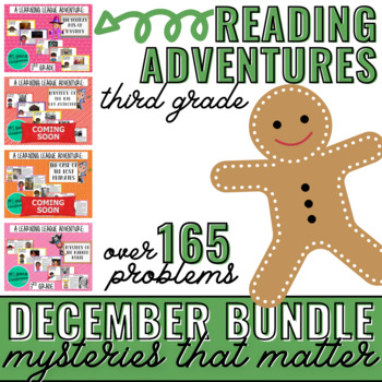 Preview of December Reading Learning League Adventures- 3rd Grade *GROWING BUNDLE*