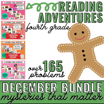 Preview of December Reading Learning League Adventures- 4th Grade *GROWING BUNDLE*