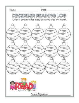 Preview of December Reading Log