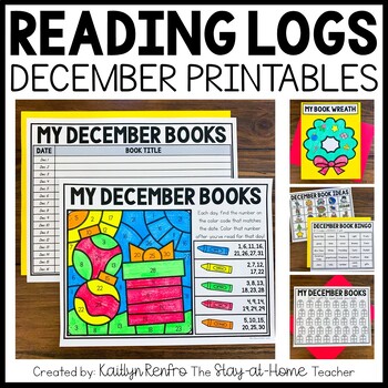 Preview of December Reading Logs | Christmas Homework Printables | Homeschool Activities