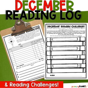 Preview of Weekly December Reading Logs - Comprehension Worksheets - Reading Challenges