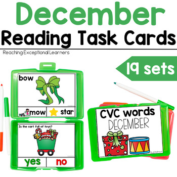 Preview of December Reading Task Boxes