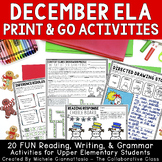 December Reading Writing & Grammar Activities  | Winter No