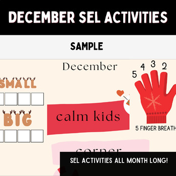 Preview of December SEL activities | December self-regulation, self awareness, problem solv