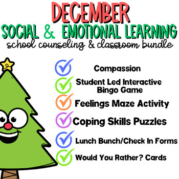 Preview of December SEL and School Counseling Big Bundle