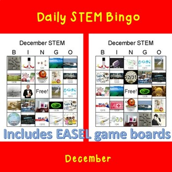 Preview of December STEM Bingo for Middle School and High School