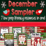 Literacy Centers: December | Freebie Center Sampler Activi