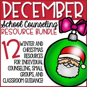 Preview of December School Counseling Christmas Activities & Games