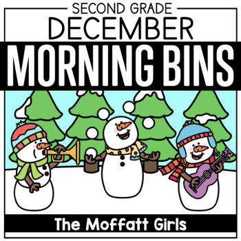 Preview of December Second Grade Morning Tubs/Bins (Morning Work) Christmas | Winter