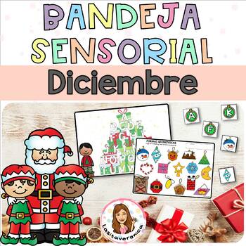 December Sensory Bin Activities / Bandeja sensorial diciembre. Navidad  Spanish