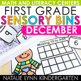 December Sensory Bins 1st Grade Math and Literacy Centers 