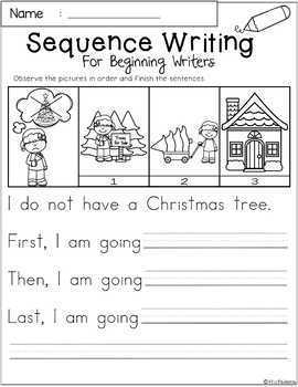 december sequence writing for beginning writers by miss faleena tpt