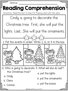 December Sequencing Reading Comprehension by Teaching Biilfizzcend