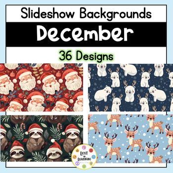 Preview of December Slide Backgrounds Bundle || Morning PowerPoint Google Slides Patterns