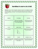 December Spelling Homework Grid