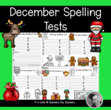 December Spelling Test Templates | Christmas | Hanukkah | Kwanzaa