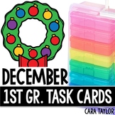 December Task Cards - First Grade  Perfect for Fast Finishers!