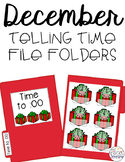 December Telling Time File Folders for Special Education