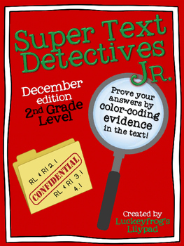 Preview of December Text Detectives Jr.- Text Evidence for 2nd Grade