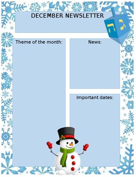 Preview of December Theme Newsletter