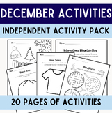 December Early Finishers Independent Activities | Elementa