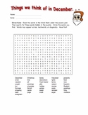 December Things--A Word Search Puzzle Packet