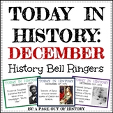 December Today in History Bell Ringers EDITABLE