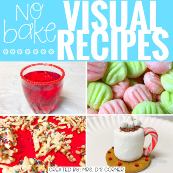 Preview of December Visual Recipes with REAL pictures ( for special education )