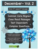 December (V2) 7th & 8th Grade Common Core Close Read w/ Te